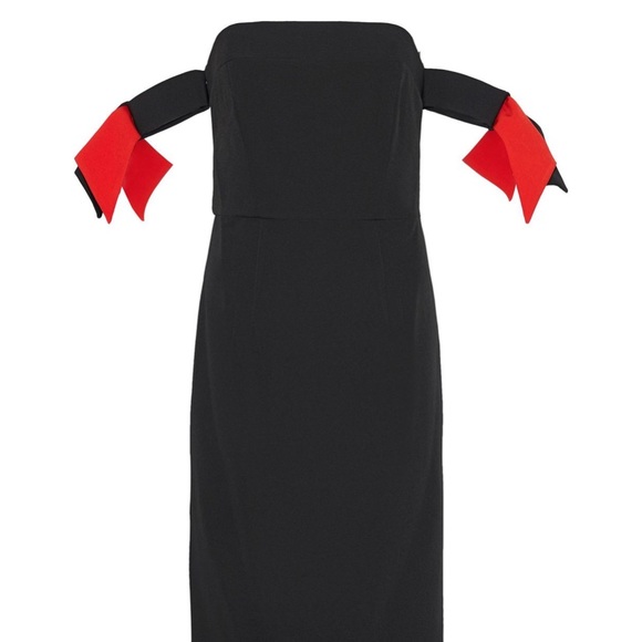 Off the shoulder stretch cady sheath dress - Picture 4 of 9